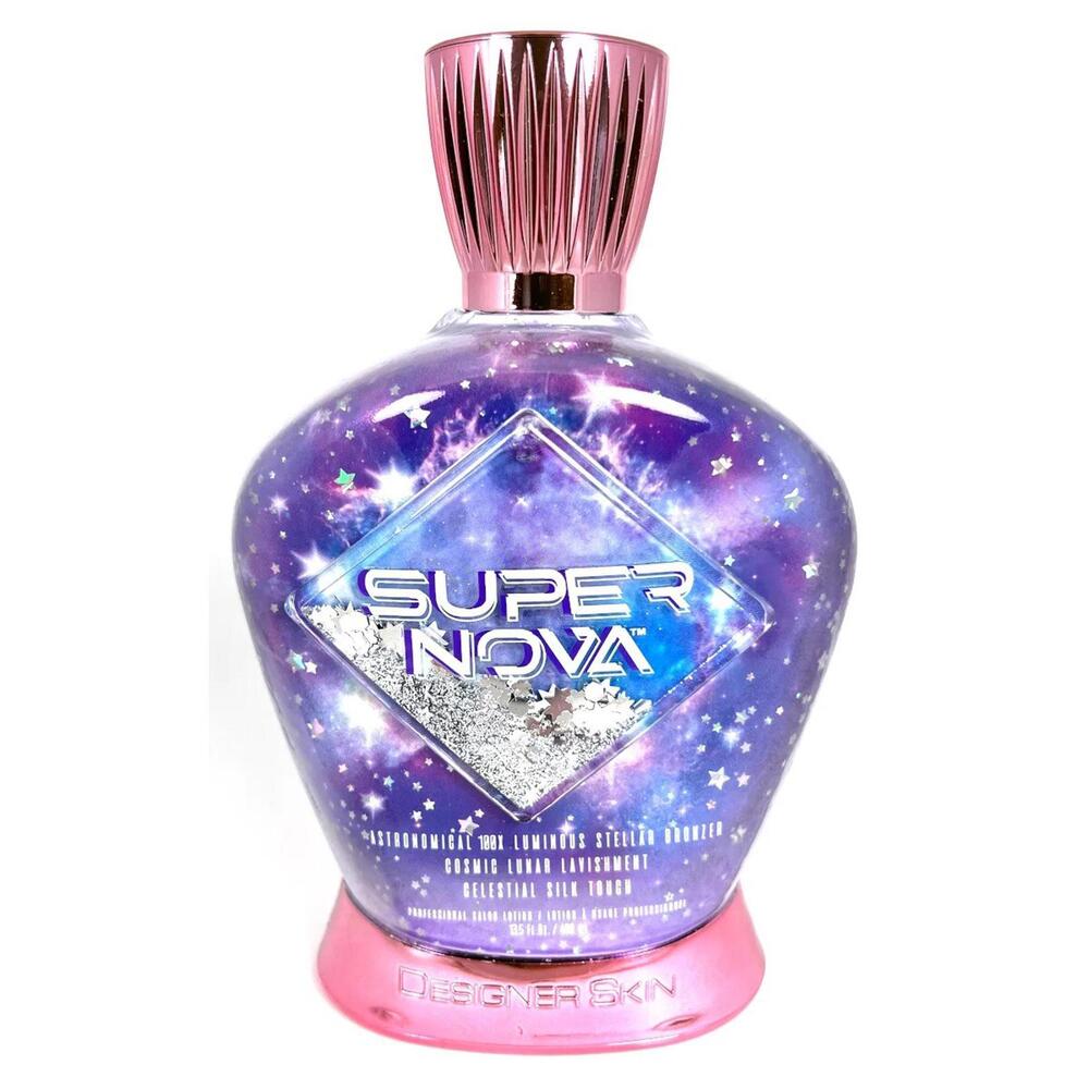 Designer Skin Super Nova Tanning Lotion 13.5 oz 100x stellar bronzer 3 Free Pkts